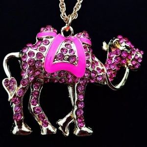 Pink camel necklace